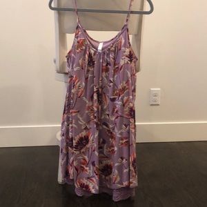 Purple floral dress or bathing suit cover up